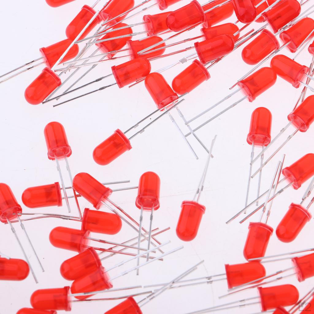 100x 5mm Emitting Diodes LEDs Bulb for Home Components Light