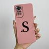For Xiaomi Redmi Note 11 11S 4G 5G Case Cute Initial Letters Soft Liquid Silicone Shell For Redmi Note11 11 S 11 Pro Funda Capa
