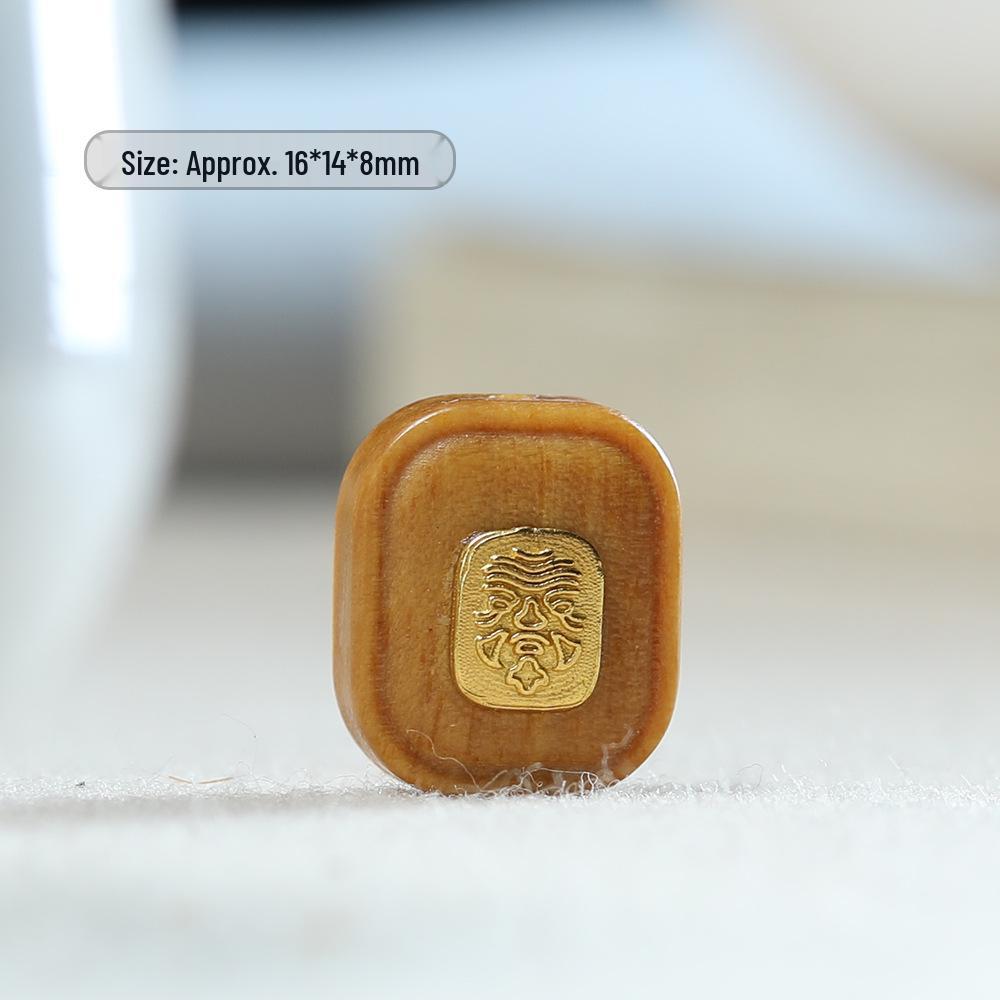 

Red Sandalwood Inlaid Zhakilam Wushi Pai Cloud Bead Jewelry DIY Accessory
