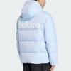 Adidas Down Jackets Unisex Blue Hooded Moderate Down Jacket KS6486