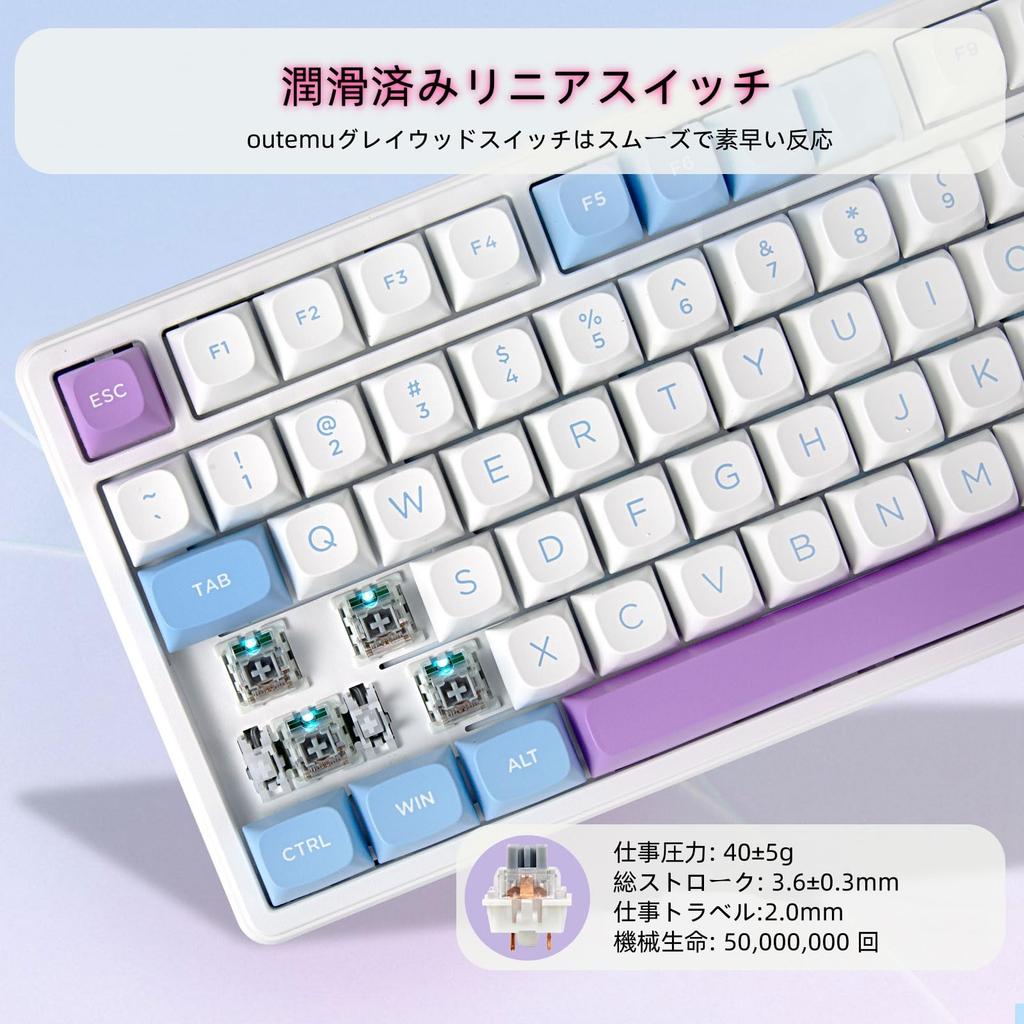 Gaming Keyboard Silver Wood Switch Mechanical USB Wired English 99 Full Key Hot Silver Mechanical Gaming Keyboard with Single Color Full Key