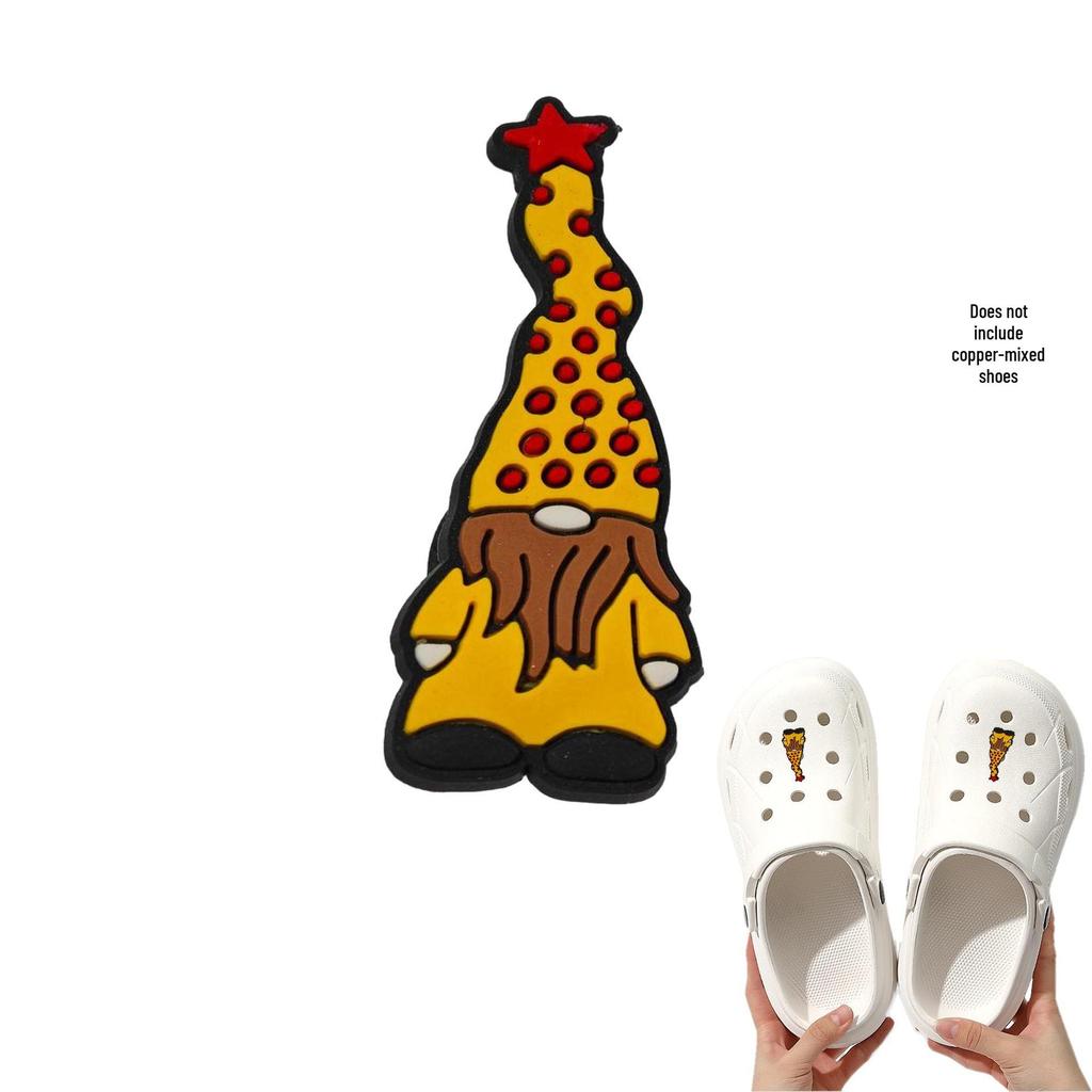 Detachable Christmas Shoe Buckle: PVC Flower Decoration for Hole Shoes