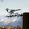 Wrought Iron Magpie on Tree Garden Decor Modern