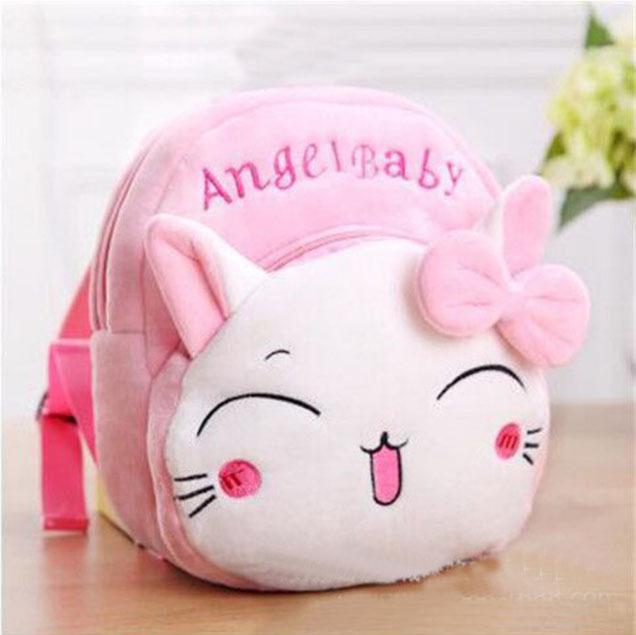 Cute Cartoon Plush Backpack for Toddlers - Double Shoulder, Kindergarten, Early Education, Doll Design