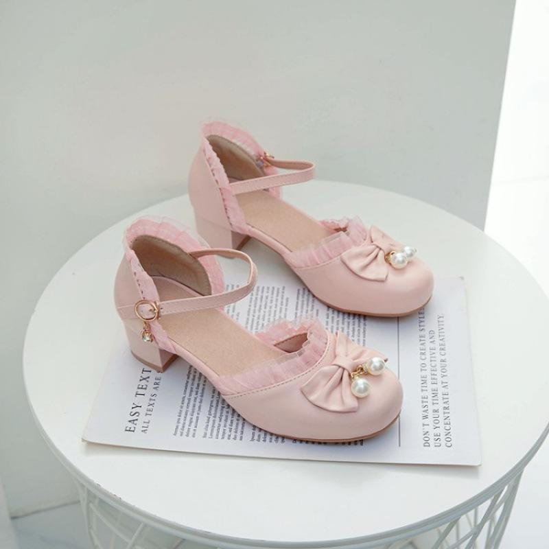 

Girls sandals high heel bow princess sandals medium older children s shoes little girls show new summer children s sandals 39 (inner length 24.5cm) розовый