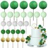 50 Pcs Ball Cake Toppe Glitter Foam Ball for Cake Decorating Decorations for Baby Shower Cake Birthday Cake Toppers Decorations