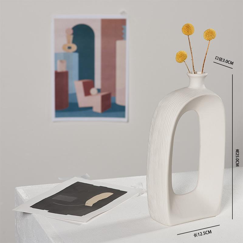 Wazony ceramiczne Wyposażenie domu Rzemiosło Wazon porcelanowy Dekoracja Akcesoria domowe Nowoczesny minimalistyczny