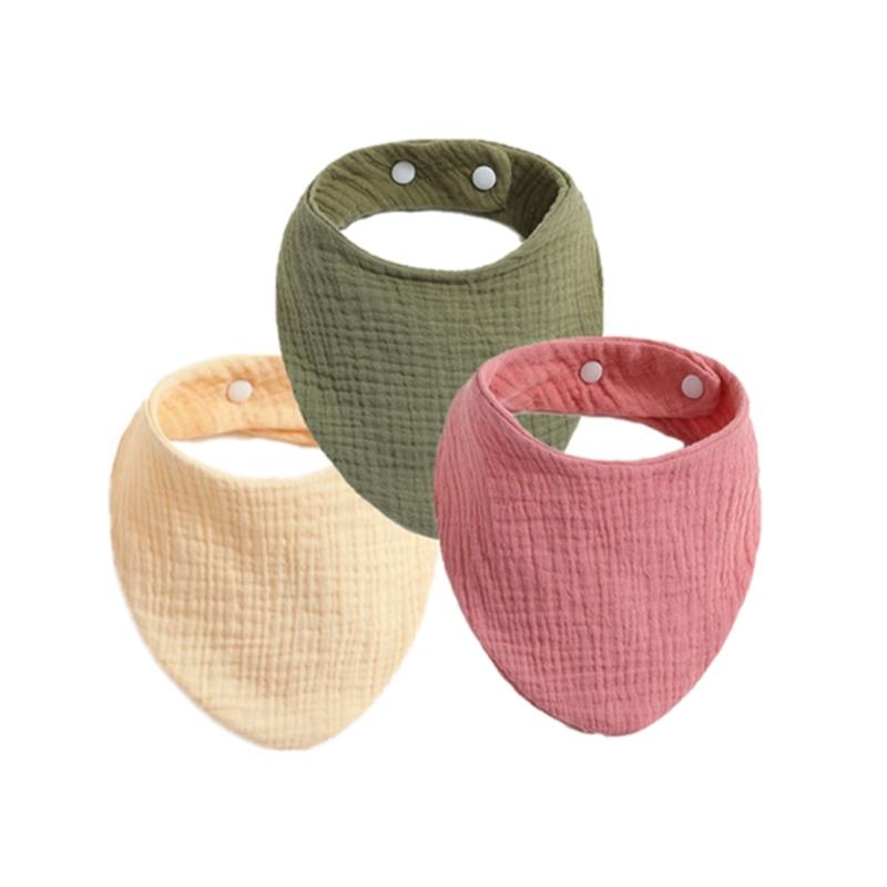 3PCS/5PCS Muslin Bibs Baby Face Towel Wash Cloth Drooling Bibs Toddlers Neck Scarf Baby Stuff