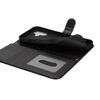 For iPhone 16 Stand Case Textured Leather Wallet Phone Cover with Strap