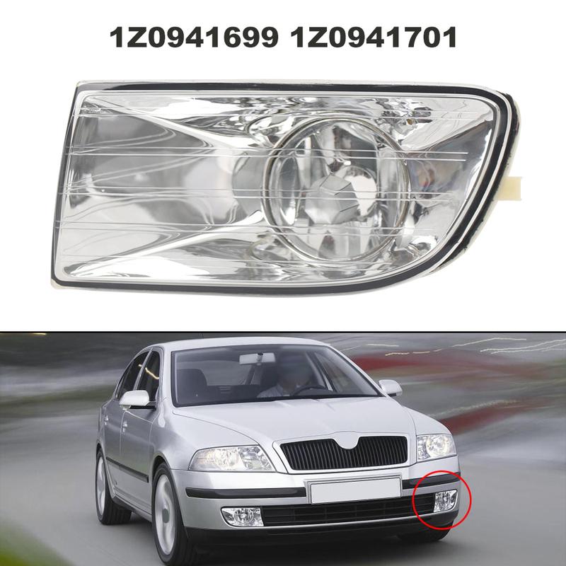 Fog Light Cover For Skoda Fog Lamp Cover Left Front Bumper Left Front Fog Cover Easy tallation Pre-Facelift Fit