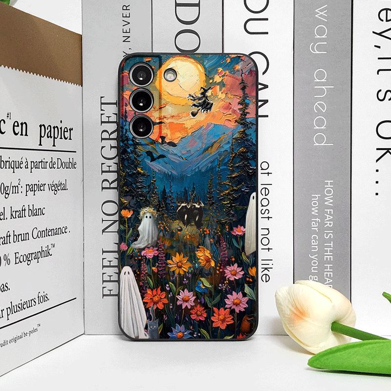 Abstract Art Funny Ghost Pattern Phone Case for Samsung Galaxy A56 A42 A14 A55 A16 A54 A36 A53 A52 A51 A06 A04 5G Soft Cover Y2K