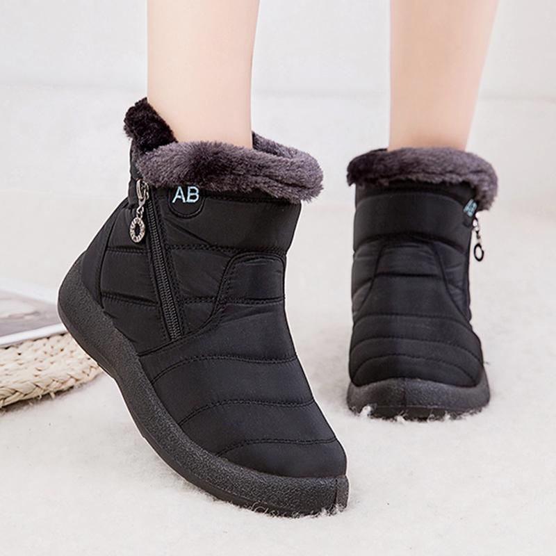 Sněhové dámské boty Módní Unisex obuv Nazouvací platformové boty pro ženy Kotníkové boty Vodotěsné Plyšové Zimní boty Botas Mujer