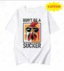 American Street Style Funny Rooster Short Sleeved Personalized Slogan Fun Printed Couples Loose Tshirt