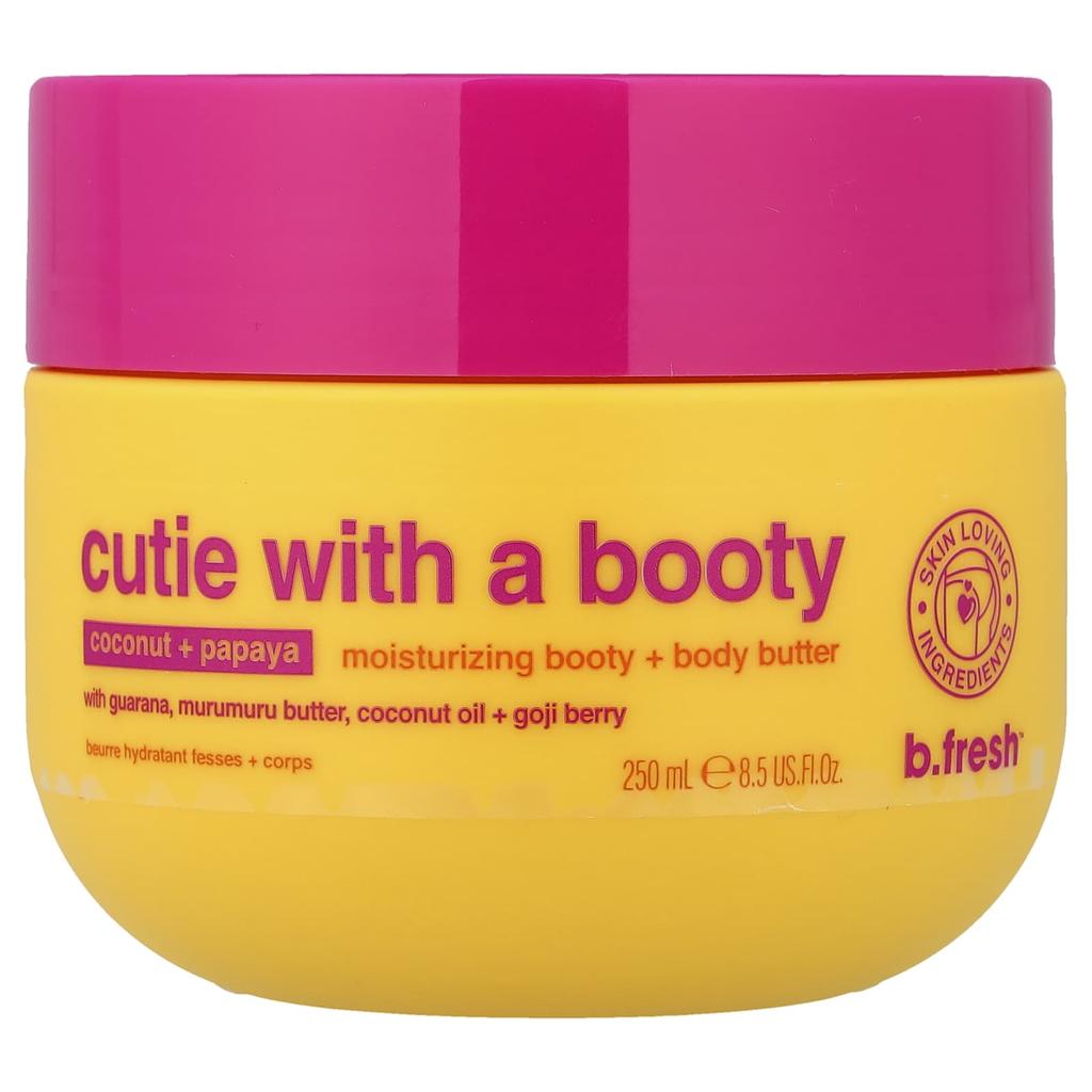 b.fresh, Cutie With A Boostie, Moisturizing Booty + Body Butter, Coconut + Papaya, 250ml (8.5 fl oz)
