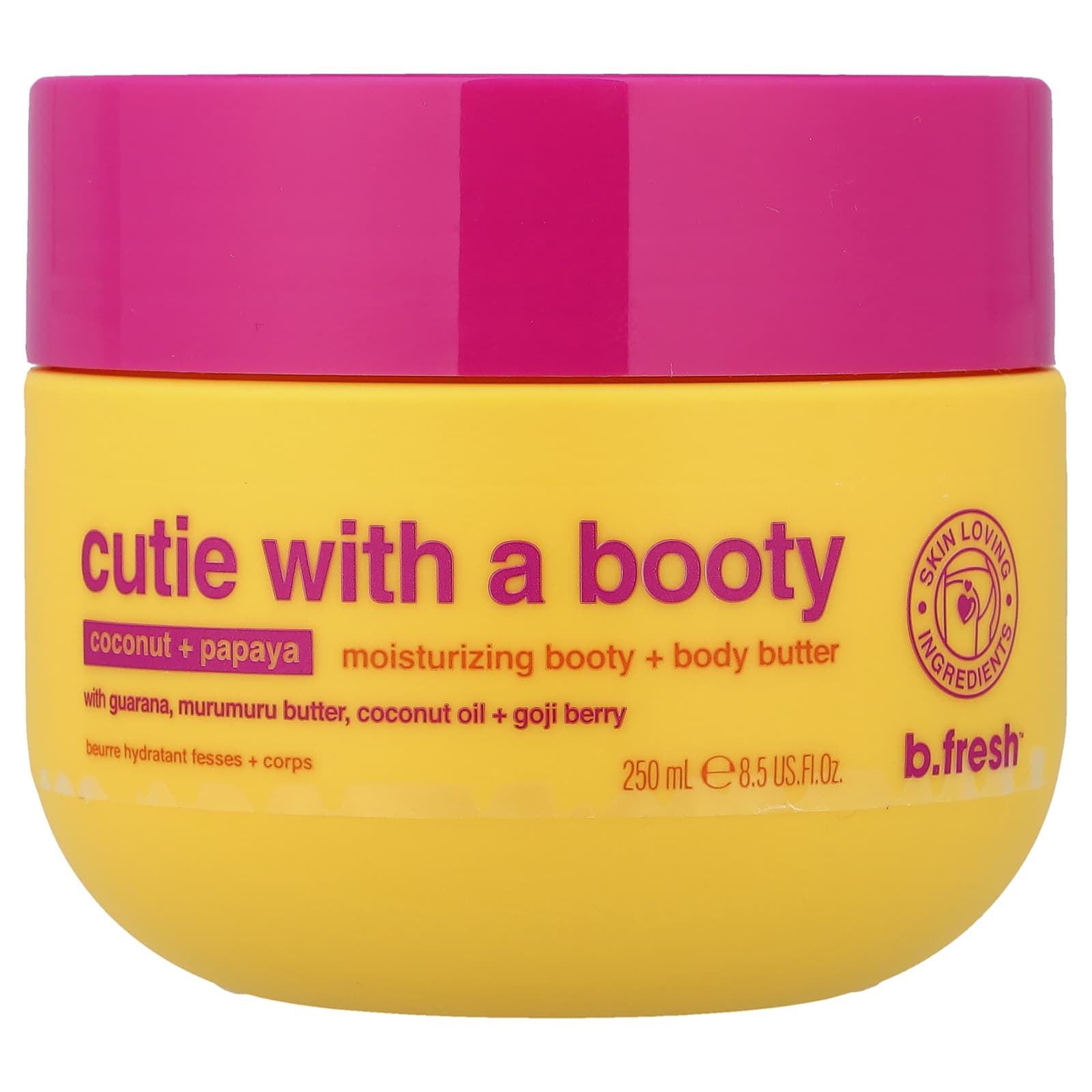 

b.fresh, Cutie With A Boostie, Moisturizing Booty + Body Butter, Coconut + Papaya, 250ml (8.5 fl oz)