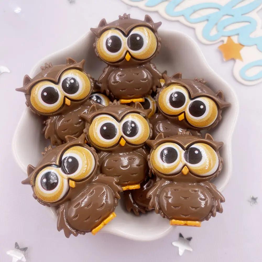 

9 шт. смоляные красочные машинки, индюшки, совы, травяной домик, тыква, фруктовый напиток, фигурка, плоский камень, декор, сделай сам, альбом для вырезок на Хэллоуин