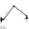 3 Long Arm LED Wall Lights Fixtures Adjustable Swing Loft Industrial Vintage Wall Sconce Luminaire Retro Stair Light