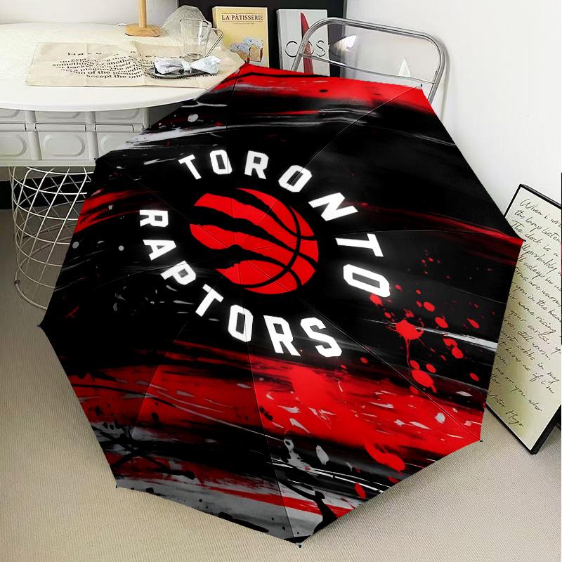 Raptors basketball Logo Umbrella Folding umbrella, automatic umbrella 8-Frame for Travel, camping Use Gift for Halloween Christmas