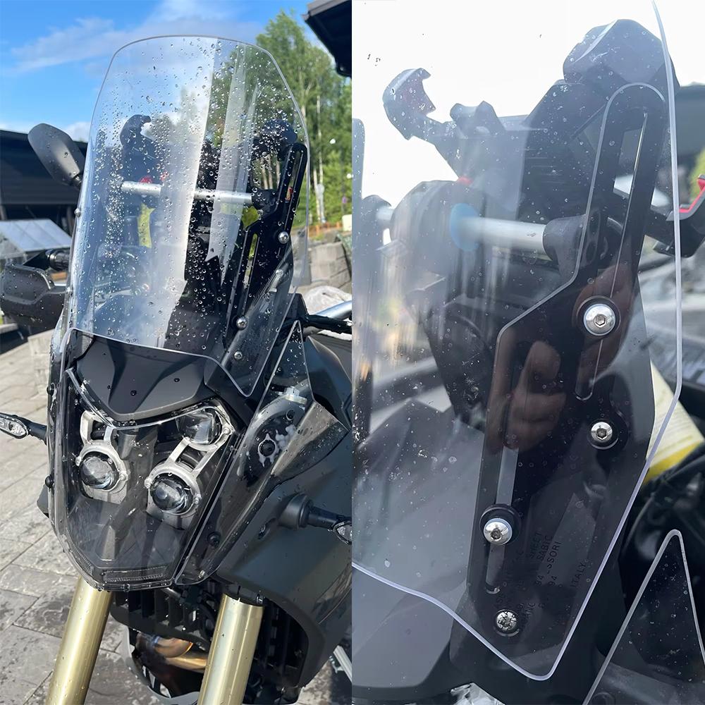 For YAMAHA TENERE 700 T700 T7 2019 - 2024 Tenere700 Windshield Wind Screen Bracket Motorcycle Accessories Windscreen Adjuster