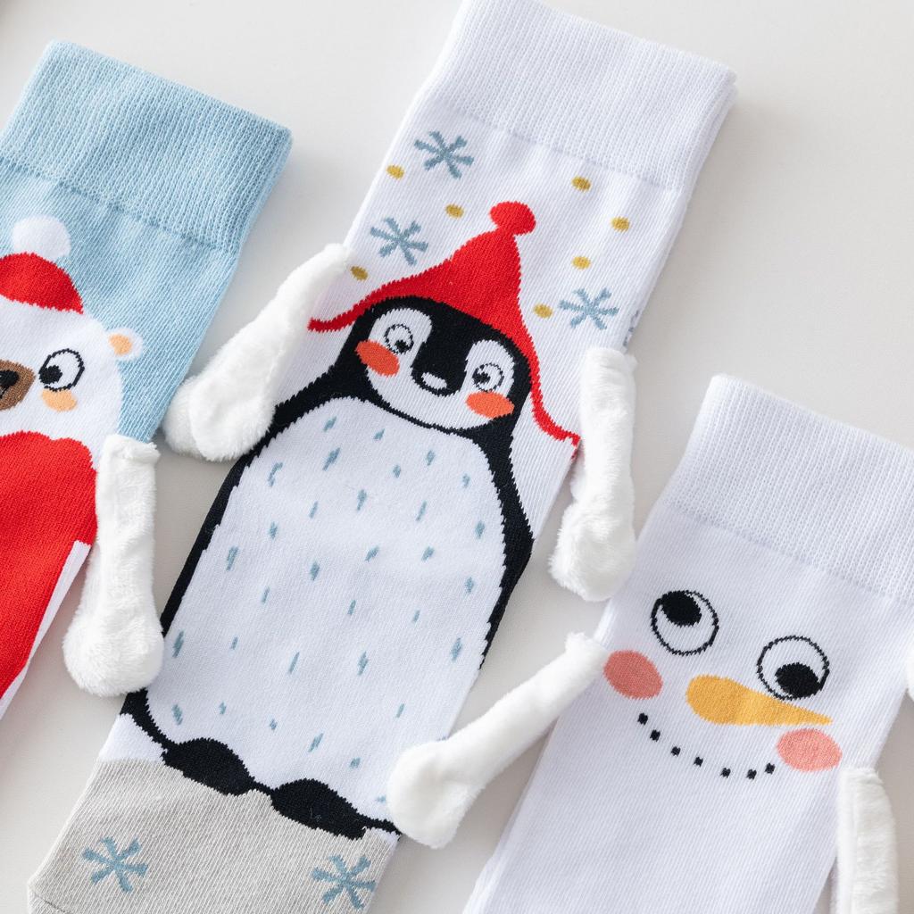 New Christmas Socks Hand Socks Socks Amazon Cross Border Socks Personalized Medium Cotton Socks