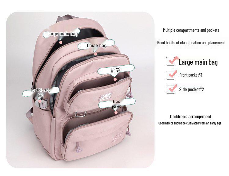 3rd-6th Grade School Backpack for Boys & Girls, Large Capacity, Campus & Travel Style