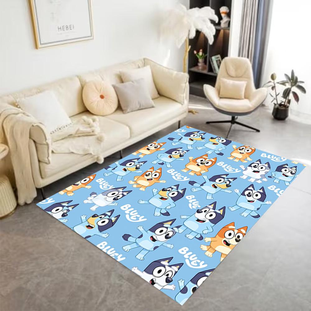 Bluey Bingo Hug Carpet Design for Decorate room Foyer Playrooms Living Rooms Antislip Carpet Anime Office Decor Gift for Festivals