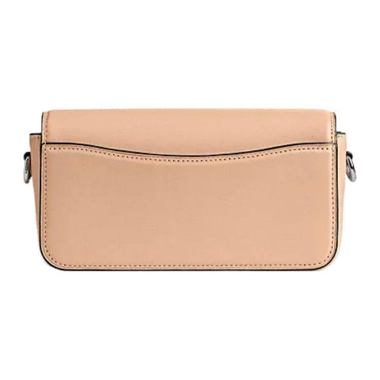 Coach Borsa a mano Studio 20 con logo argento e patta in pelle da donna Beige CE331-LHWFT