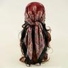 Satin Scarf Luxury Hijab Print Turban Women's Square Headscarf Neckerchief Shawl Bandana Windproof Handkerchief Headband Wraps