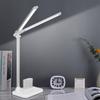 Eye-Care LED Desk Lamp with Dual Swing Arms, USB Charging Port, Touch Control, Foldable Design for Home Office, Study, Dorm Use