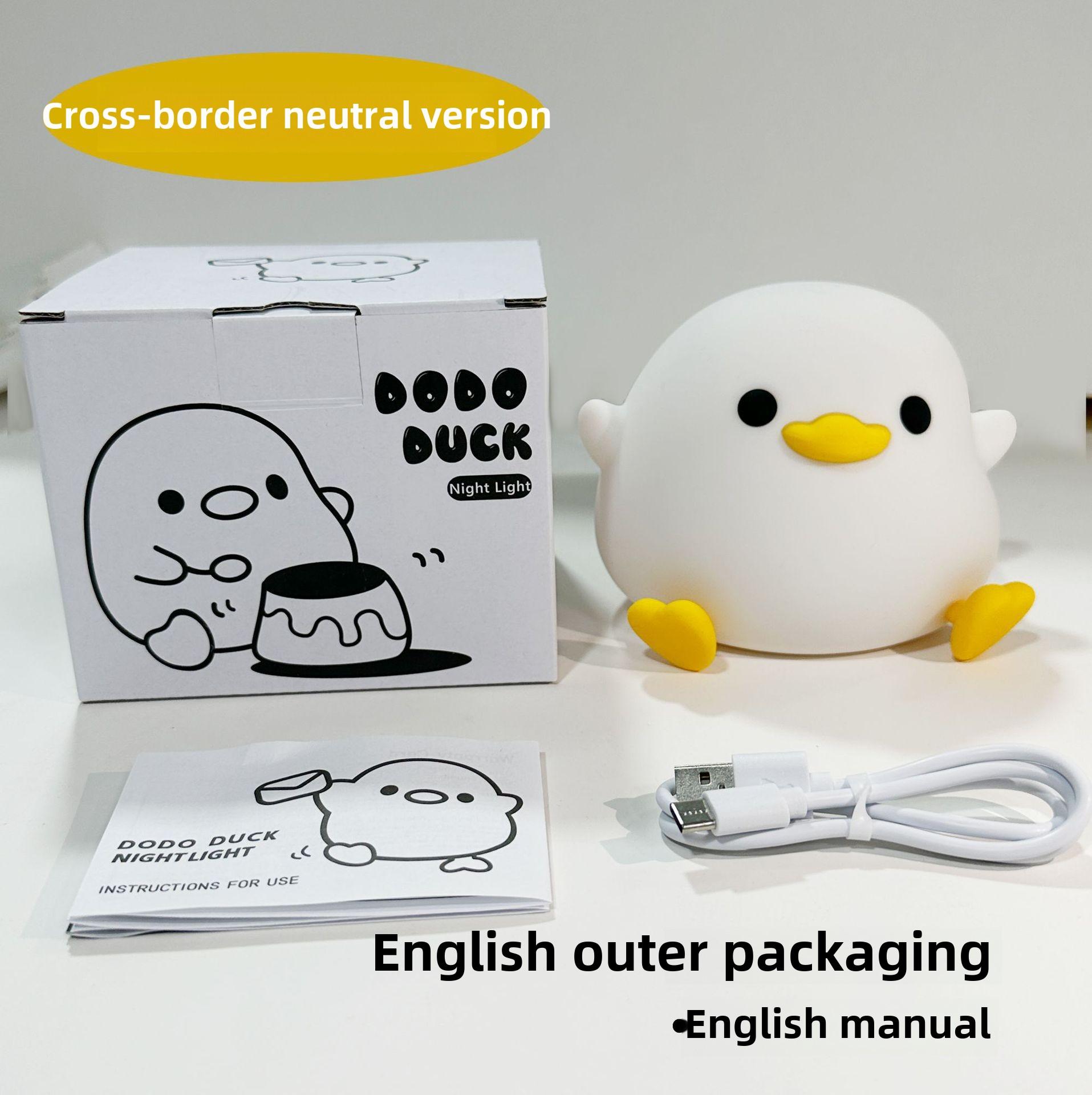 

Милый ночник Capybara с сенсорным управлением, перезаряжаемый светодиодный светильник для детской комнаты с 3 уровнями яркости и таймером Doudou duck