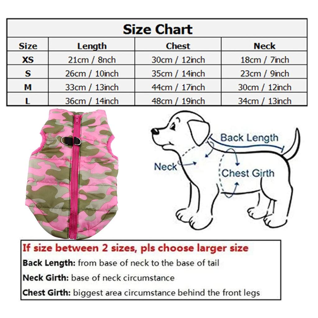 4Colors Pet Jacket Camouflage Bowknot Winter Fall Warm Cotton Cat Dog Clothes Apparel Costumes