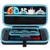 Lebakort Storage Case Compatible with Nintendo Switch 2 Game Console Light Blue (Black Case)