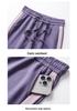 Women's Spring & Autumn Casual Running Two-Piece Set: Long Sleeve Top & Loose Pants, Breathable & Fashionable