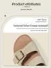 Cowhide Leather Two-Strap Birkenstock Sandals with 3cm Thick Sole - 2026 New Style