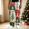 Men's Street Casual Loose Fit Comfortable Athletic Pants with Christmas Print