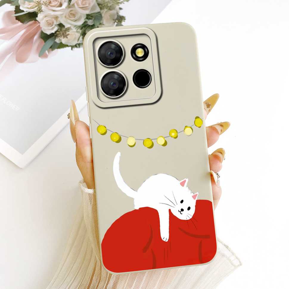For itel A60 2022 Case Cute Rabbit Sunflower Silicone Soft ShockProof Back Cover For ITEL A 60 A60 ITELA60 Fundas Bumper Capas