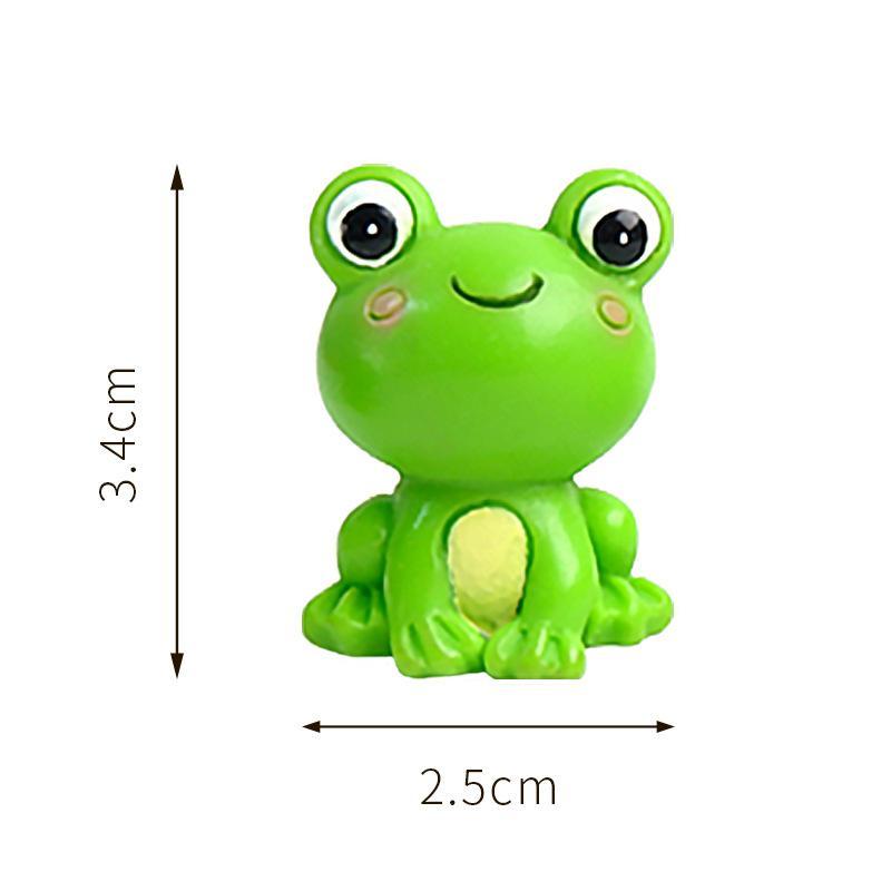 New Resin Frog Miniature Car Ornaments Miniatures Animal Frog Resin Cute Frog Action Figure Micro Landscape Cartoon