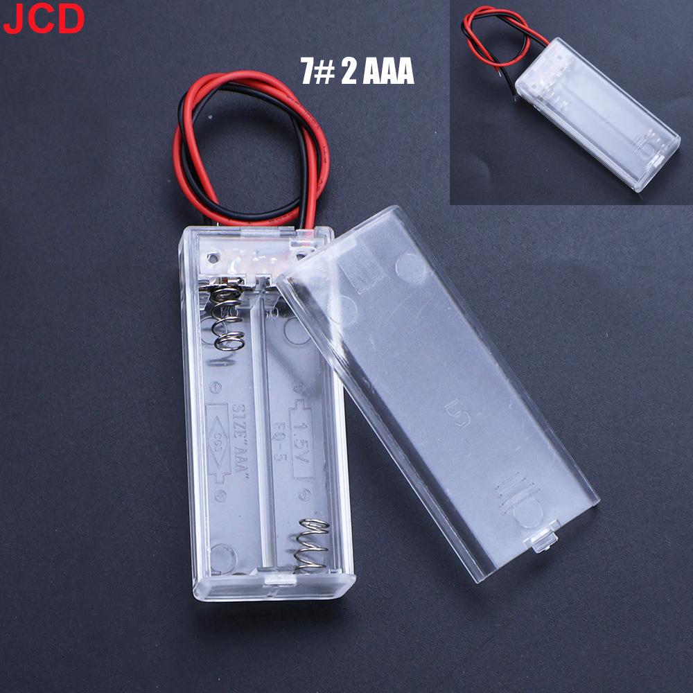JCD 1piece Plastic Transparent 1/2/3/4AA And 2/3AAA Size Power Battery Storage Box Bracket With Lead Battery Socket No. 5 And 7
