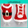 Festive Red Pet Christmas Costume Santa Outfit For Dogs Soft Acrylic Fabric
