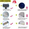 2Pcs Stainless Steel Solar Wall Lights Courtyard Waterproof Outdoor Lighting Emergency Patio Step For Garden Fence and Street