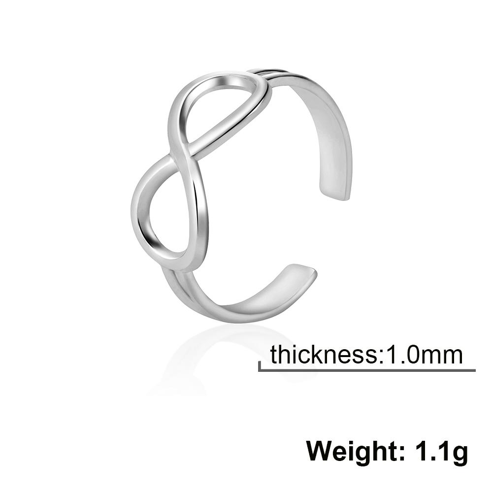 Infinity Finger Rings Stainless Steel Classic Eternity Endless Love Ring Minimalist Jewelry for Women