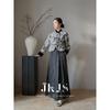 JK&JS New Chinese Style Jacquard Disc Button Coat
