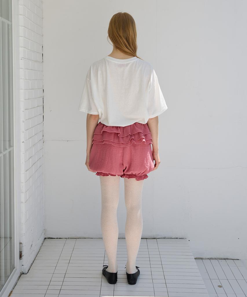 FUNFROMFUN Frilled Pumpkin Shorts, Deep Pink