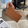 2025 Genuine Leather Women Wallets First Layer Of Cowhide Long Purse Two-tone Wallets Clutch Bags For Ladies Billfolds