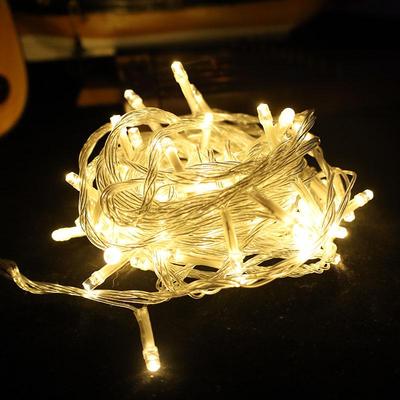 Outdoor LED Starry String Lights for Wedding, Birthday, and Holiday Decorations - Flashing Colored Atmosphere Lights