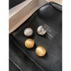 Gold and Silver Brushed Round Ball Earrings, Super Beautiful Earrings for Women, 2026 New Hot Style, High-End, Light Luxury, Elegant Earrings