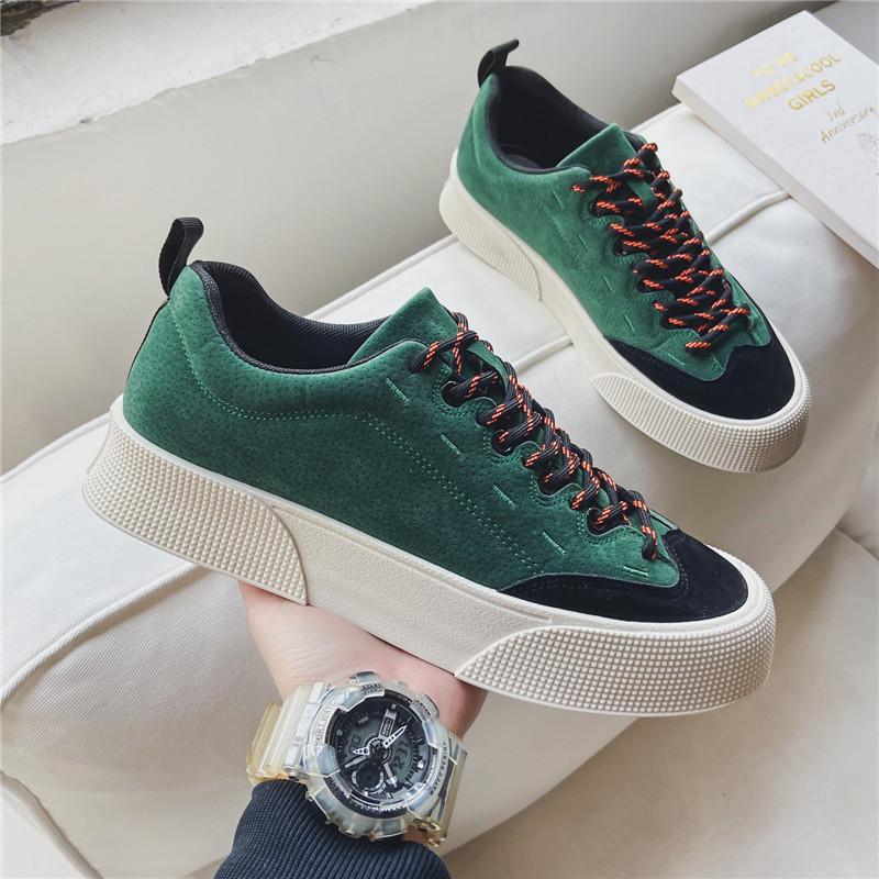 Men Shoes Spring/Autumn Flock Platform Shoes Fashion Canvas Casual Shoes Sports Board Shoes Man Flats Sneakers Zapatos De Hombre