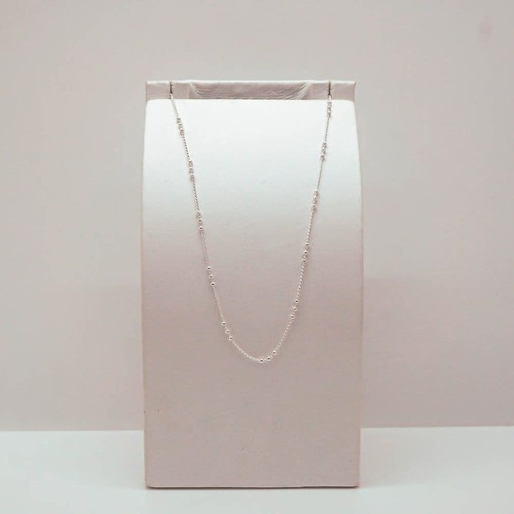 Opalhouse 925Silver Ball Chain Choker Necklace Ophen1203 White Gold