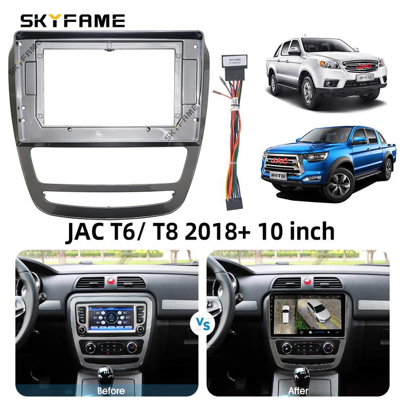SKYFAME Car Frame Fascia Adapter Android Radio Dash Fitting Panel Kit For JAC T6 GAC T8