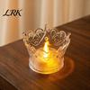 Small Accessory Organizer Crown LED Tea Light, Flameless Faux Crystal Candle Night Decorative Table Lamp Romantic Wedding Party Decor, Creative